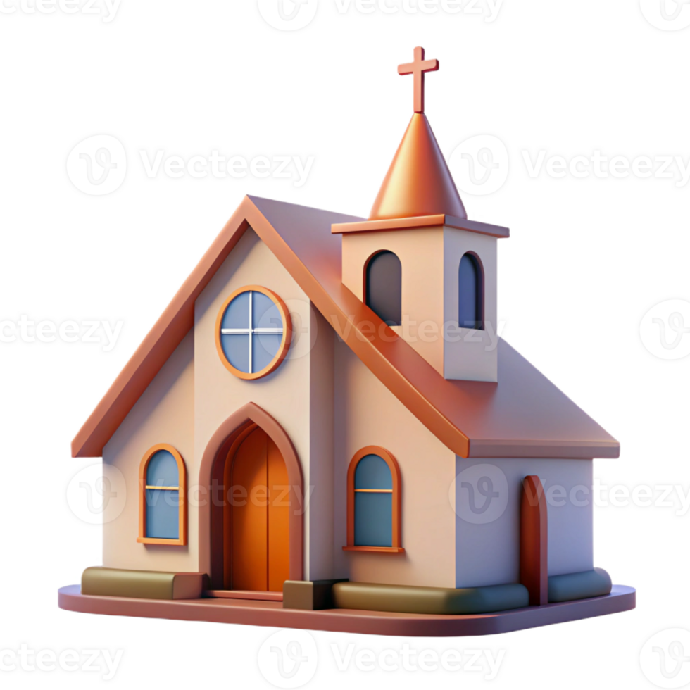 dramatic artistic Modernist church, simple geometric forms and stained glass windows, soft natural light, spiritual atmosphere authentic png
