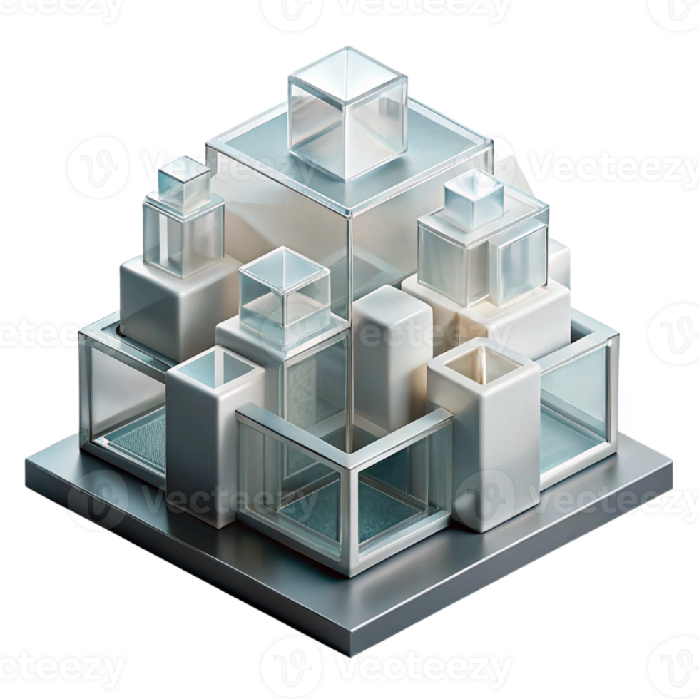 dramatic traditional Conceptual architectural model made of clear acrylic, intricate geometric forms, soft studio lighting high resolution png