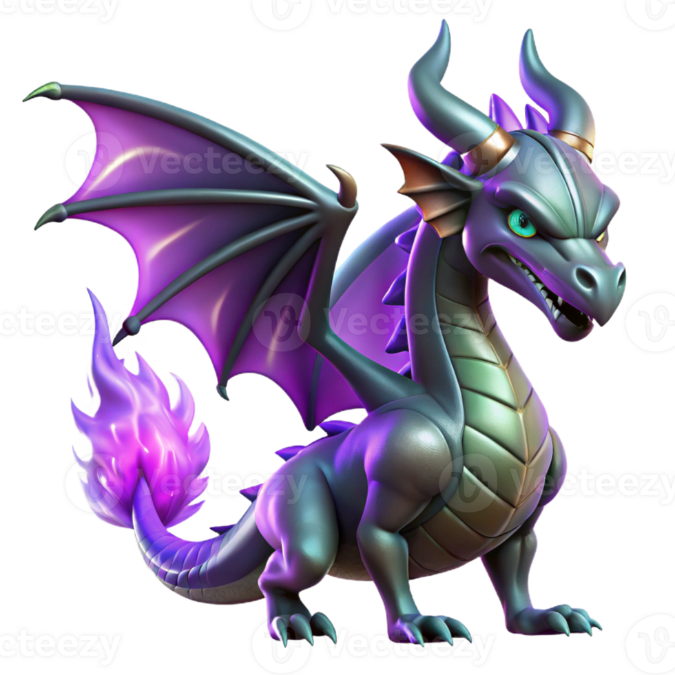 extraordinary abstract A fierce dragon with emerald scales and horns of pure obsidian, breathing a stream of iridescent purple fire. Dramatic, backlit lighting. Art Deco style authentic png