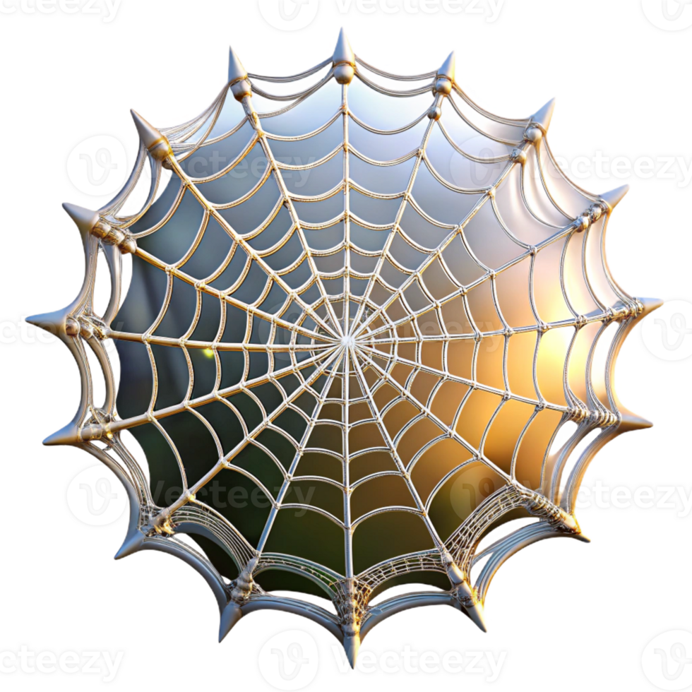 wonderful traditional Dew-kissed spiderweb glistening in the early morning sunlight, macro photography, ethereal style authentic png