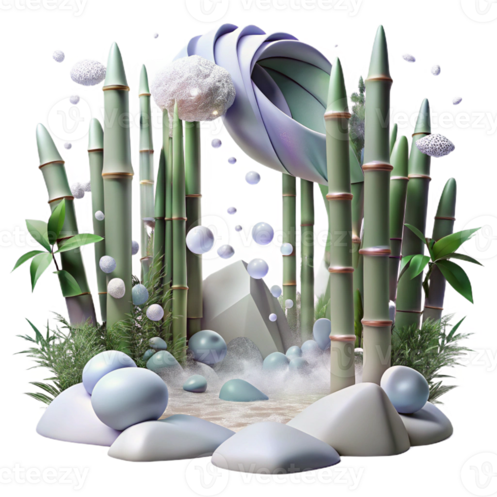 dramatic creative Whispering Winds Through Bamboo Forest Cutout professional png