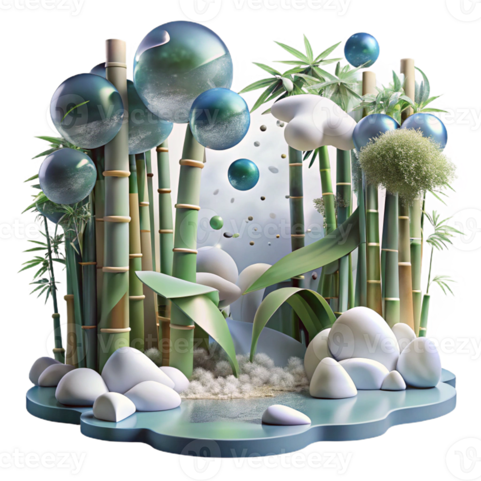 impressive vintage Whispering Winds Through Bamboo Forest Cutout detailed png