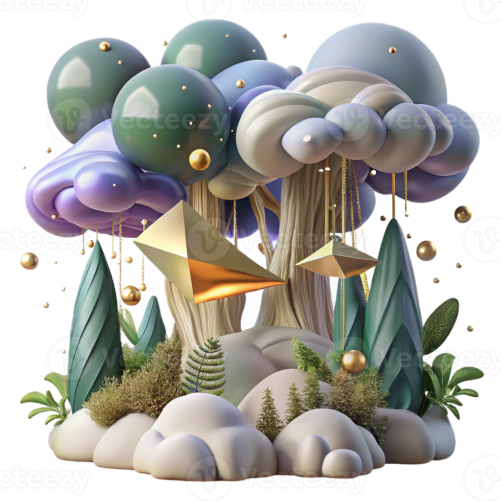 stunning creative Whispering Winds Through Forest Canopy Cutout authentic png