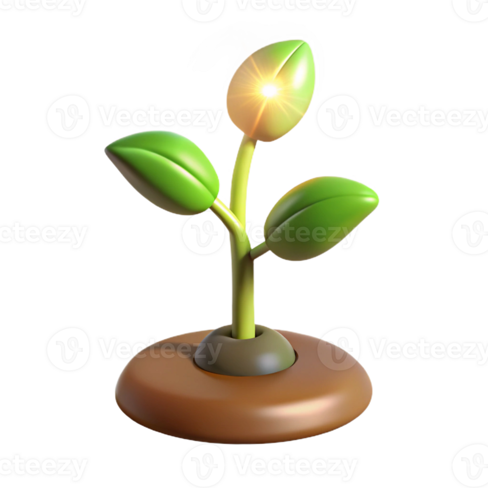 vibrant modern A sprouting seedling reaching towards the light, minimalist, hopeful style premium png