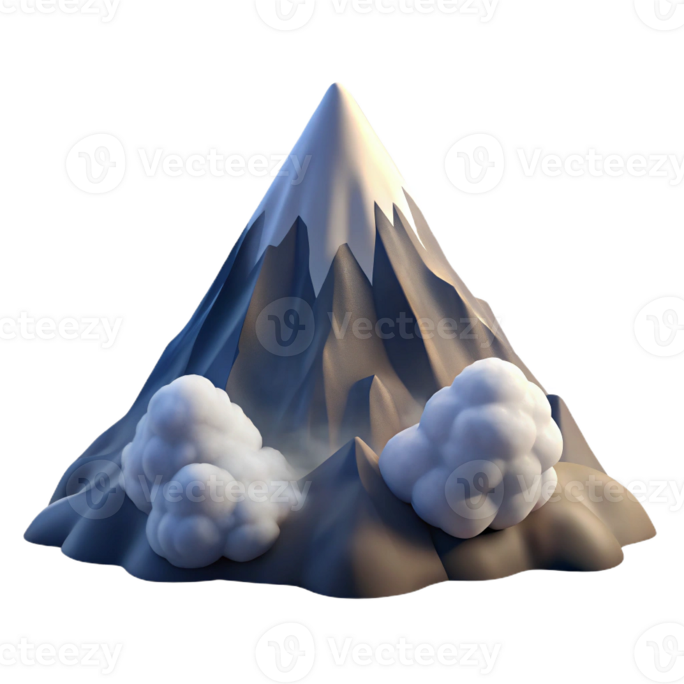 elegant traditional A majestic mountain peak piercing the clouds, dramatic lighting, epic style authentic png
