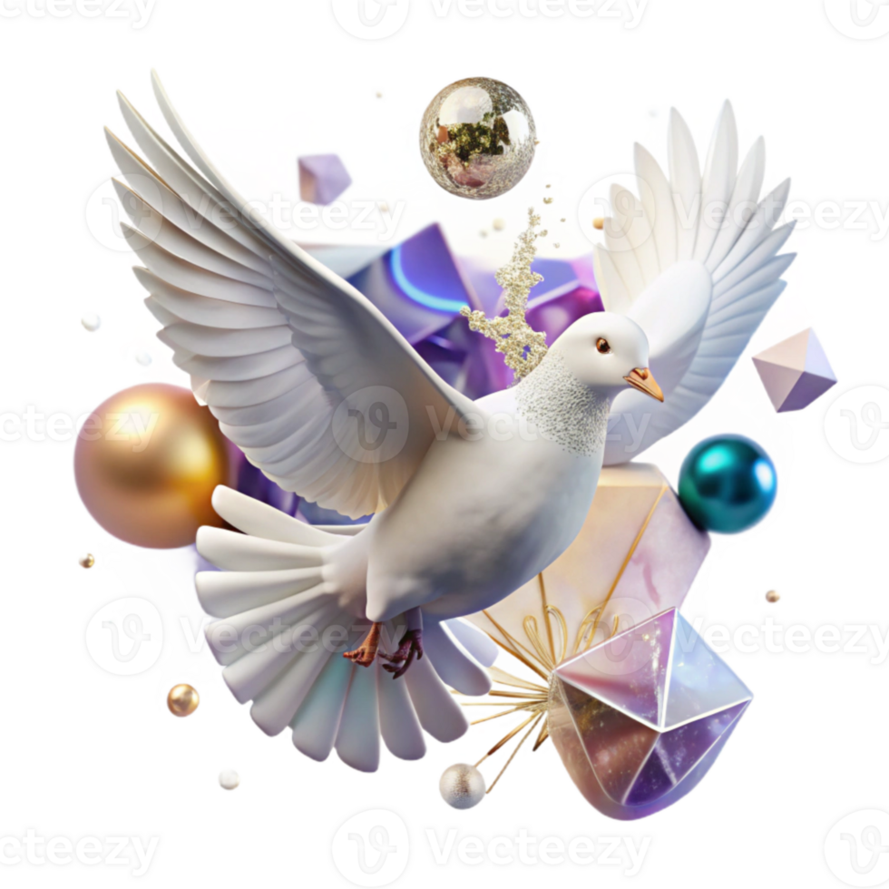 impressive classic White Dove in Flight Isolated on Transparent Background original png