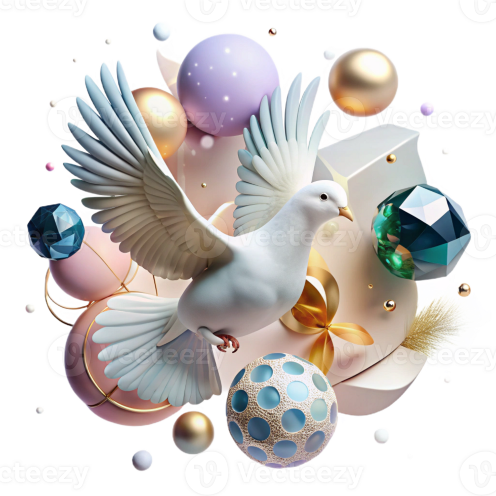 magnificent contemporary White Dove in Flight Isolated on Transparent Background professional png