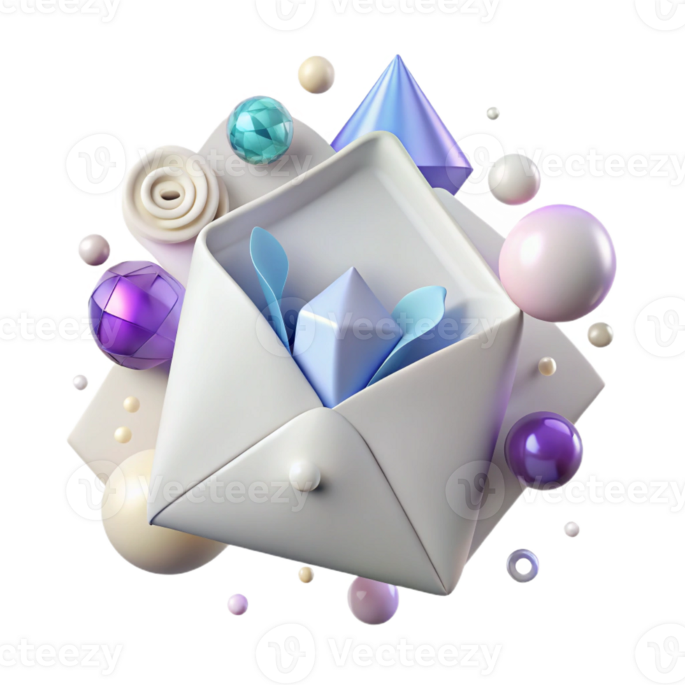 stunning rustic White Envelope Front View Transparent png