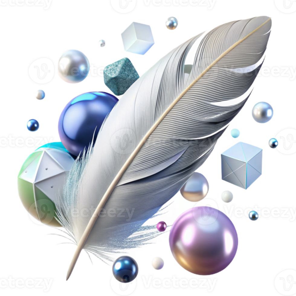 magnificent traditional White Feather Floating Down Transparent genuine png