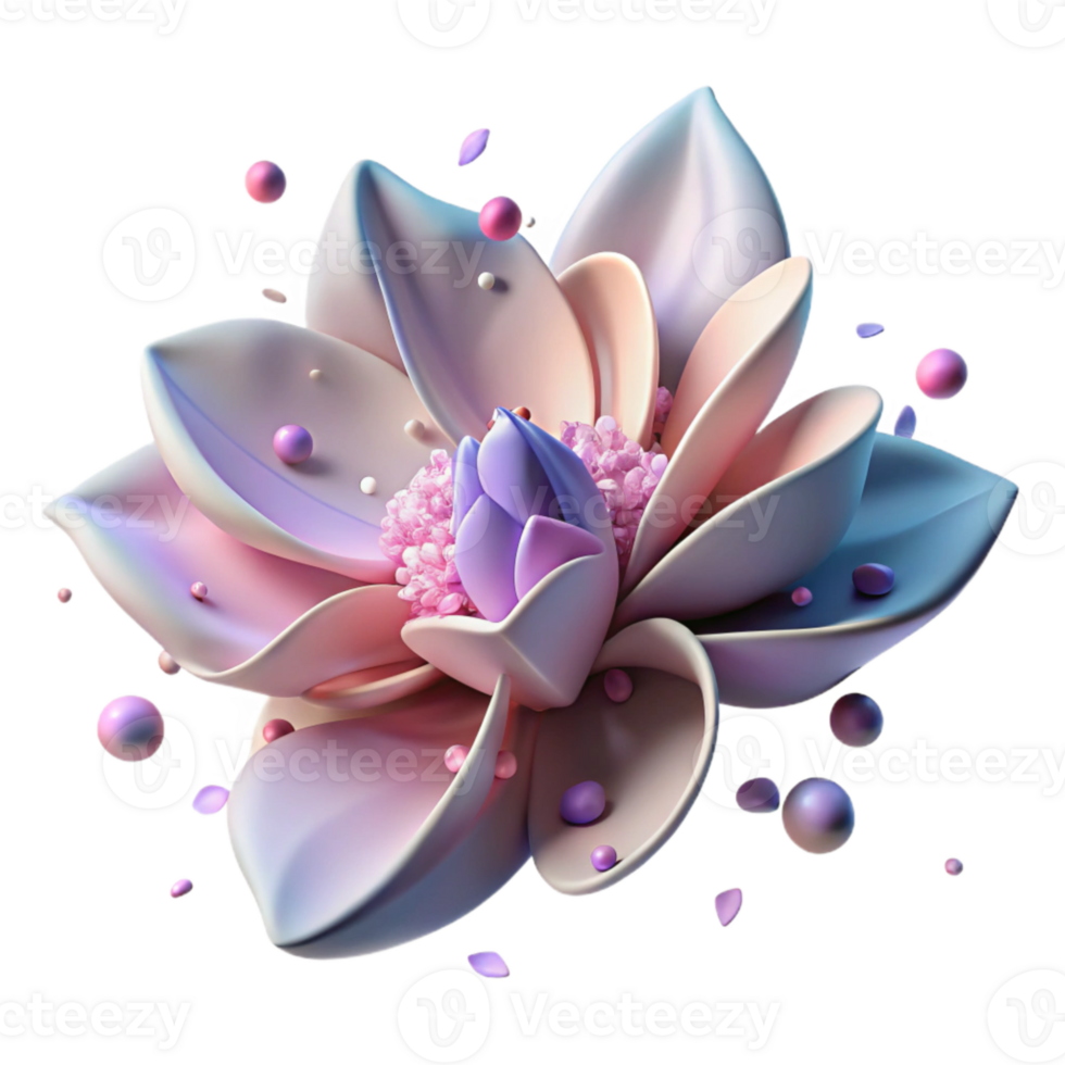 stunning artistic Windblown Flower Petals Cutout authentic png
