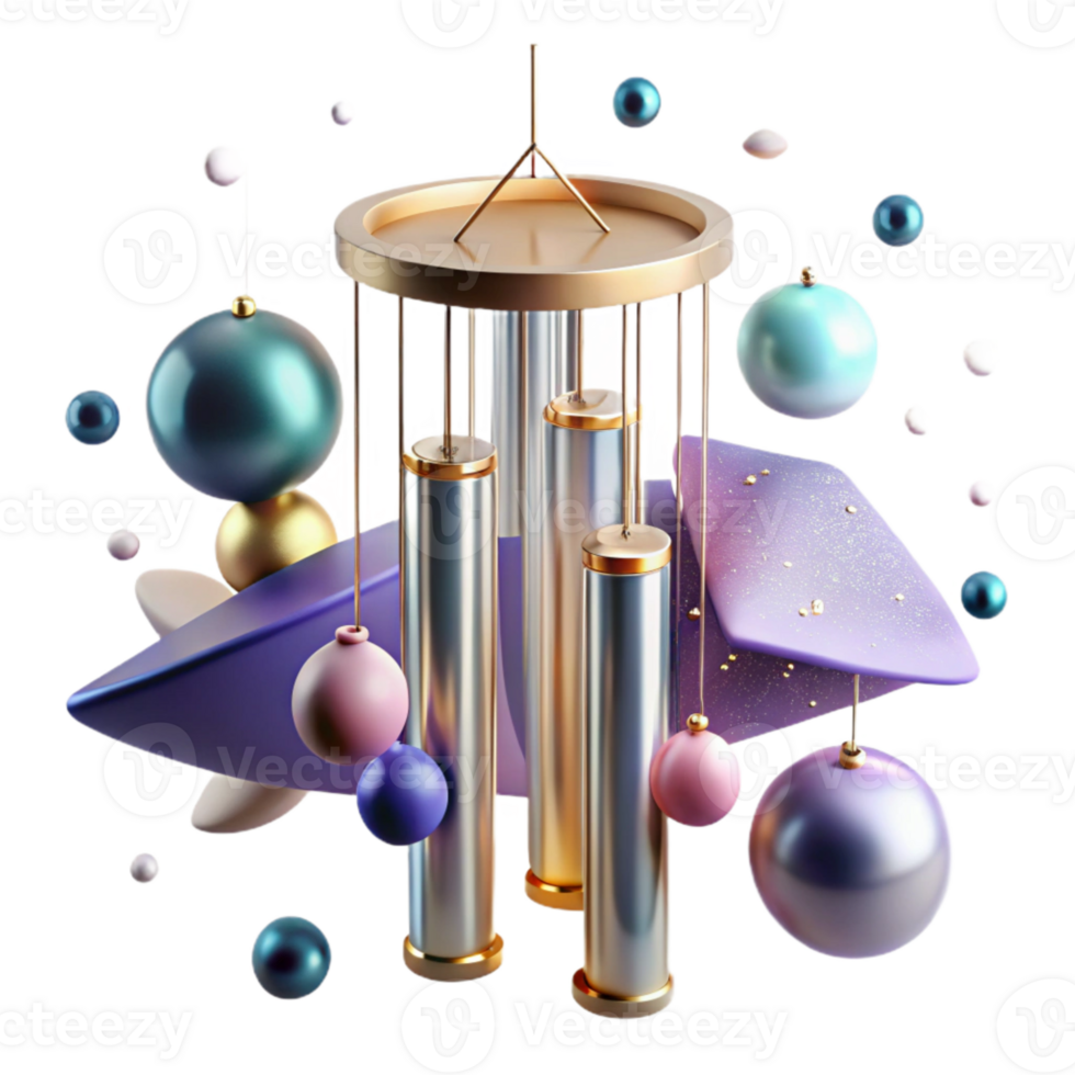 elegant traditional Wind Chimes Jingling in Whispering Winds Cutout high resolution png