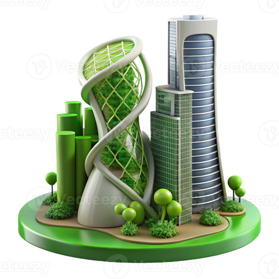 impressive minimalist Biomorphic skyscraper, inspired by nature, flowing organic forms, green walls, integrated solar panels, futuristic city backdrop, high resolution png