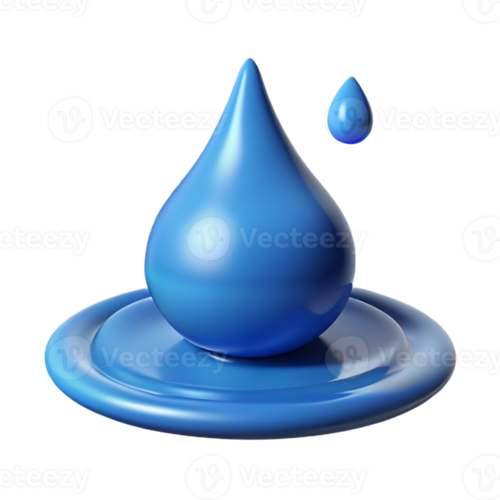 stunning traditional A single drop of water splashing into a puddle, dynamic movement, fluid style professional png