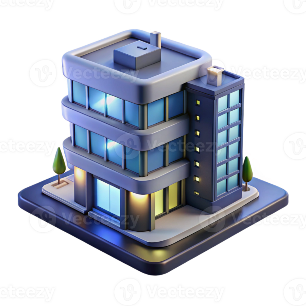 elegant vintage Microscale apartment building, designed for compact living, futuristic technology, urban setting, night scene, architectural concept art, detailed png