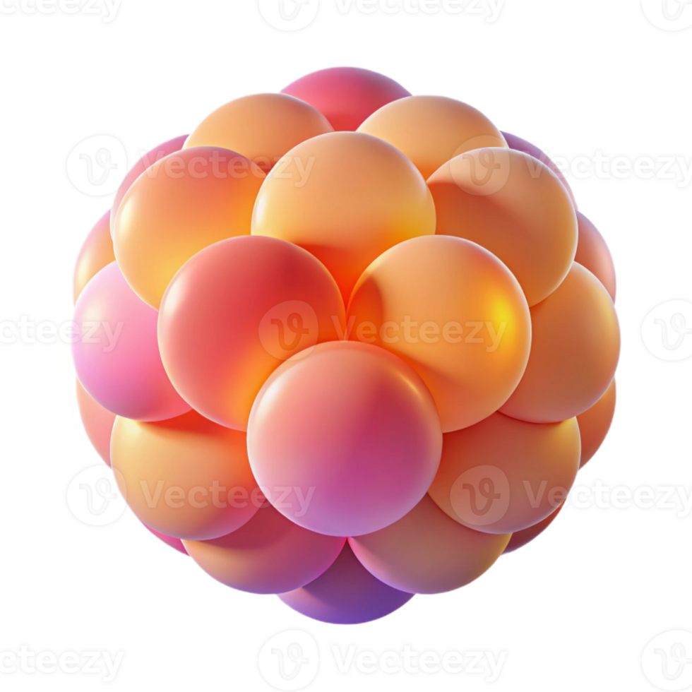 beautiful artistic A field of overlapping translucent circles in gradient hues of sunset colors, with a soft, diffused glow, in a Minimalist style high resolution png