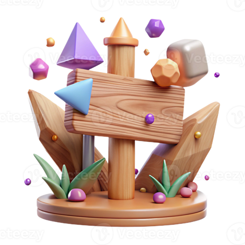 extraordinary modern Wooden Forest Signpost Isolated with Blank Space png
