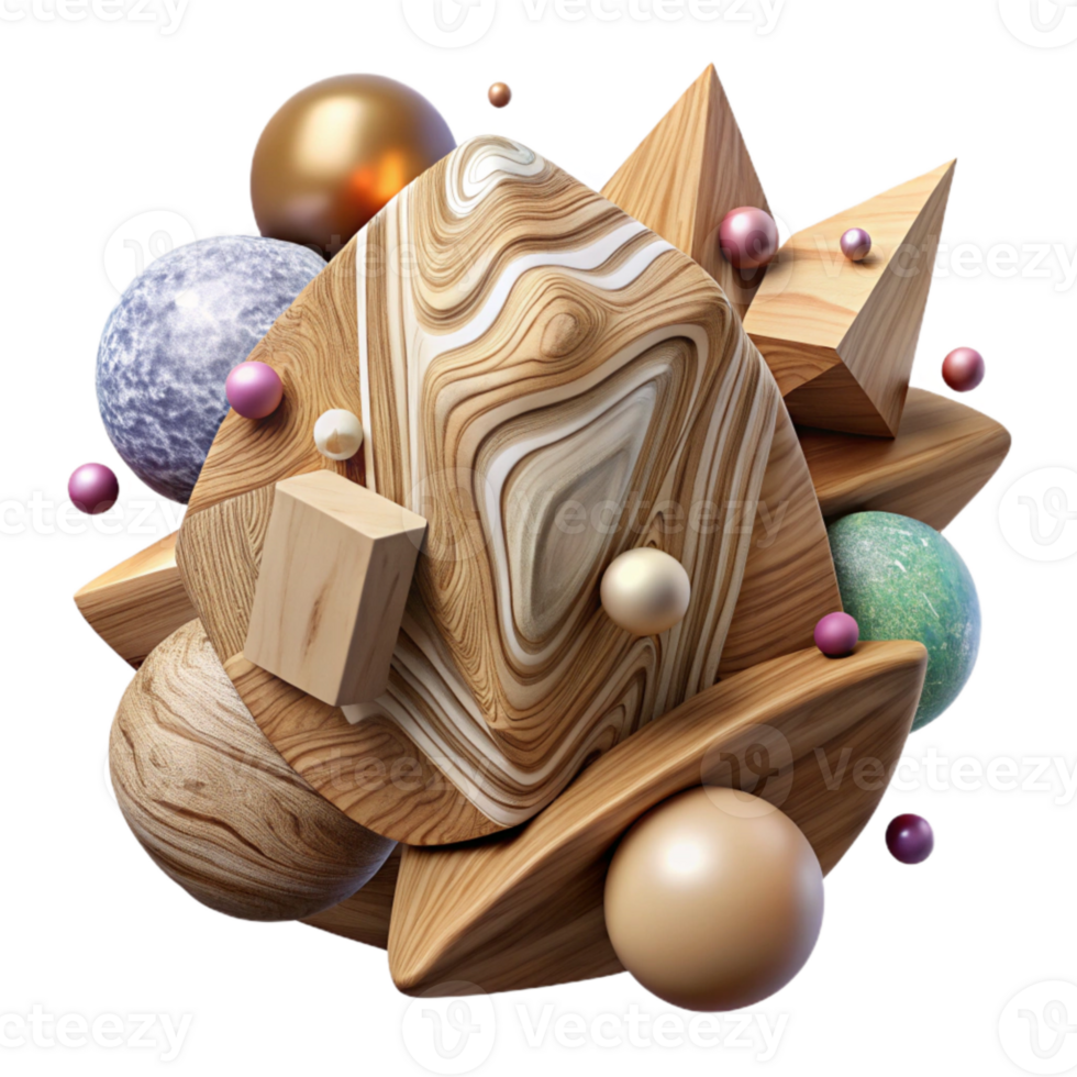 dramatic modern Wooden Grains Harmony of Chaos Cutout png