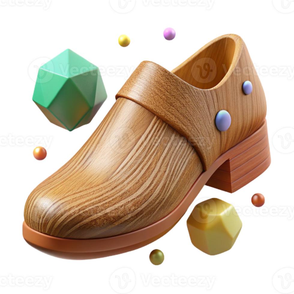 wonderful abstract Wooden Shoe Last Side View Cutout detailed png