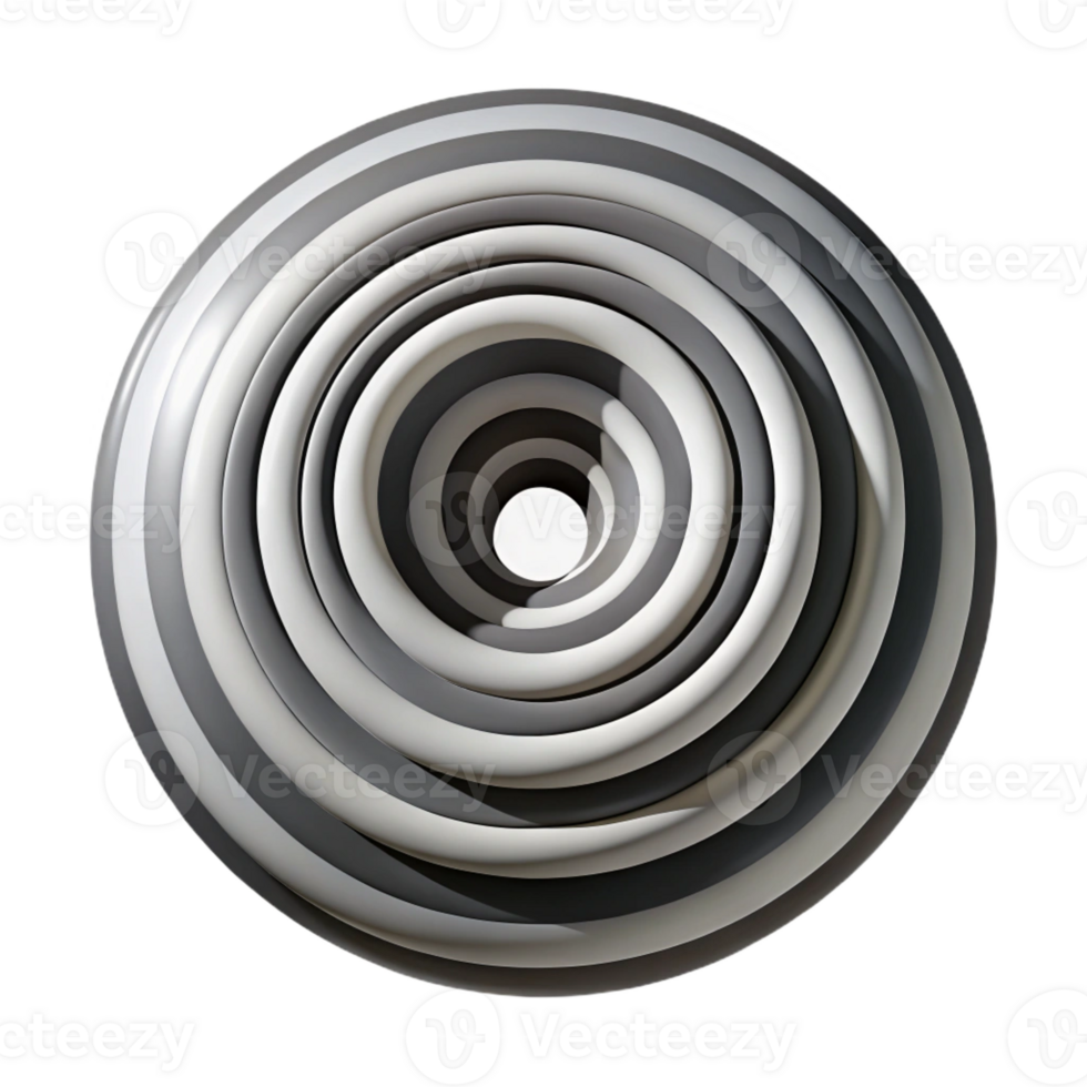dramatic rustic A series of concentric circles in shades of black and white, creating an optical illusion of movement, in an Op Art style high quality png