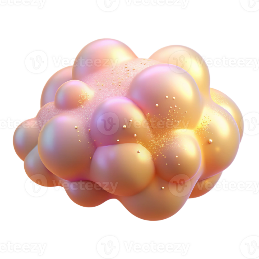 stunning abstract A cloud of iridescent particles in shades of pink and gold, with a soft, sparkling glow, in a Dreamlike style exclusive png