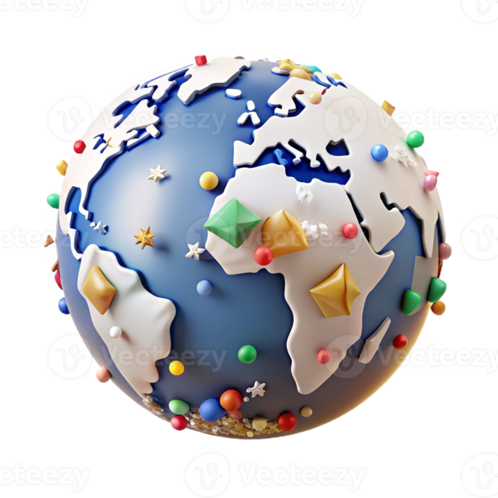 serene rustic World Map Cutout with Country Borders high resolution png