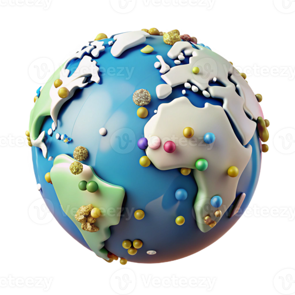 stunning creative World Map Cutout with Country Borders high quality png