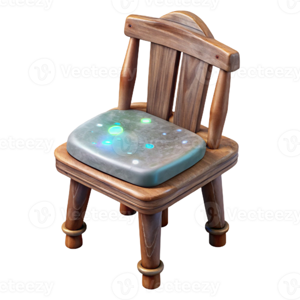 stunning rustic Worn Wooden Chair with Backrest Isolated on Transparent Background high resolution png