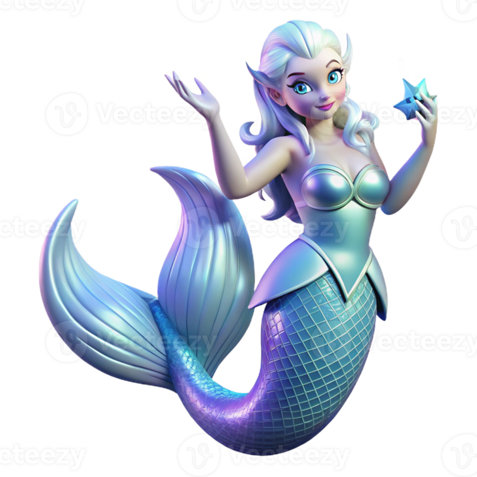elegant contemporary A beautiful siren, with scales shimmering like opals, luring sailors with an enchanting melody. Dreamlike, underwater lighting. Art Deco style original png