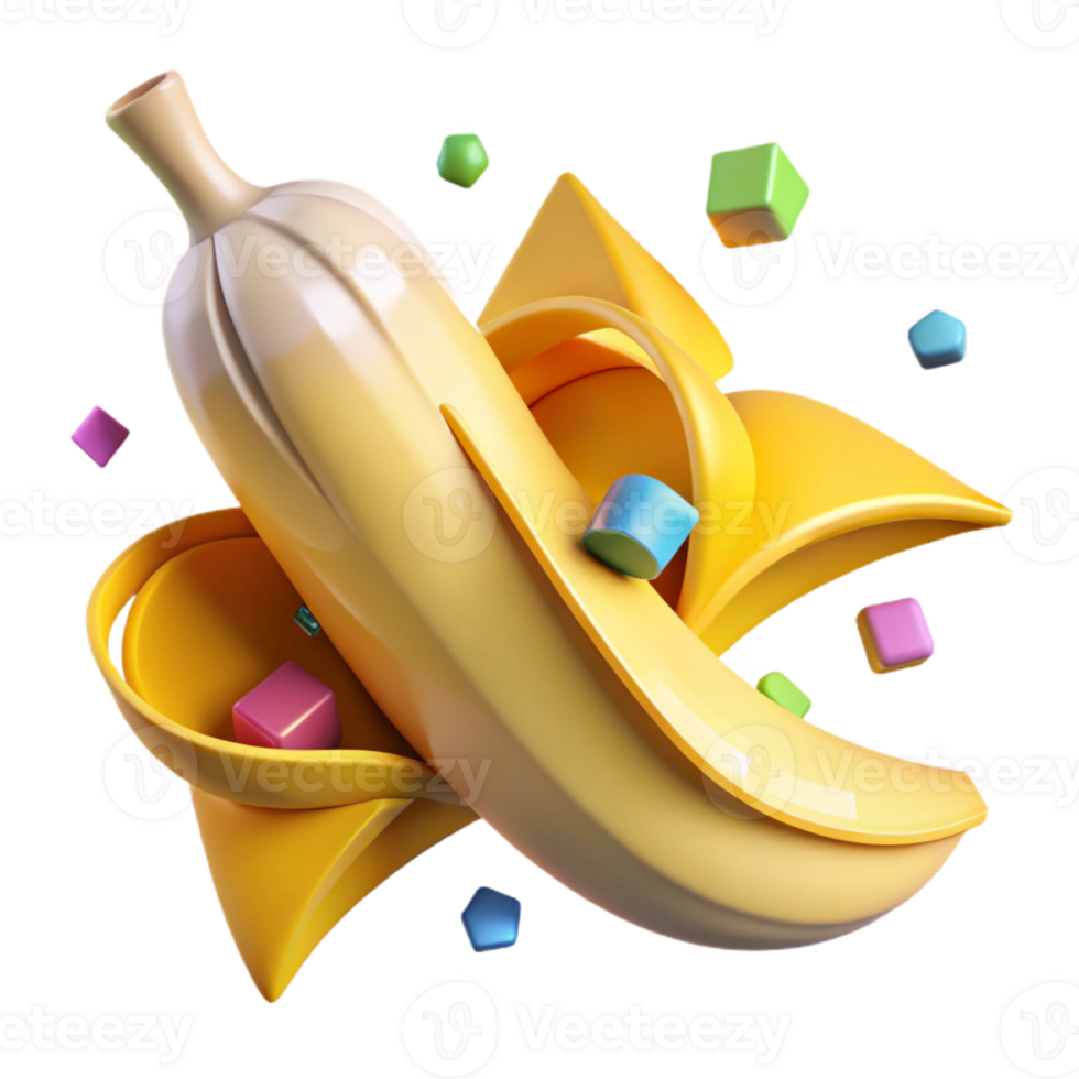 extraordinary rustic Yellow Banana Peel Fully Open Side Angle Cutout high quality png