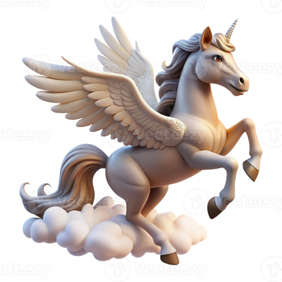 extraordinary traditional A graceful Pegasus taking flight from Mount Olympus, its wings catching the dawn light, clouds swirling beneath its hooves, romanticism style 4K png