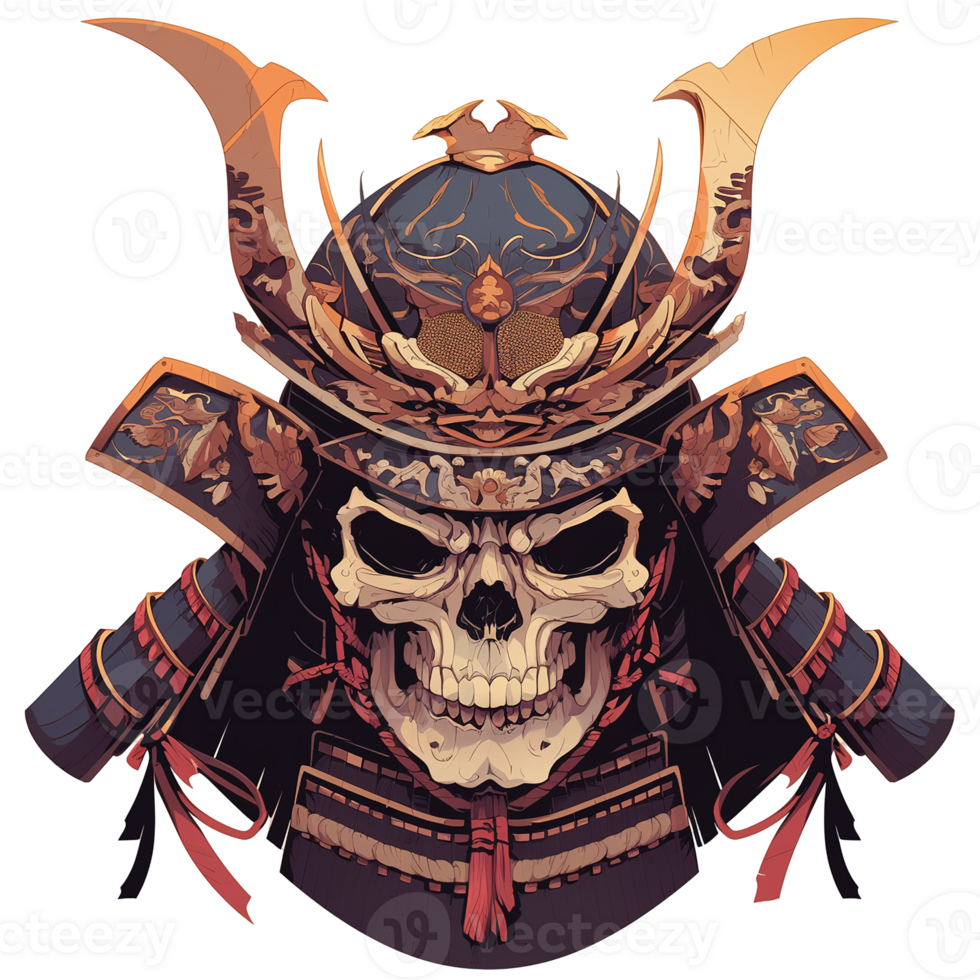 A stylized artistic illustration depicts a skeleton warrior in ornate armor png
