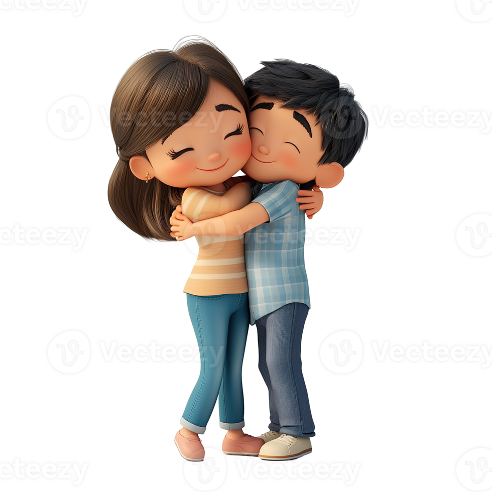 A loving couple enjoys a warm embrace with closed eyes png