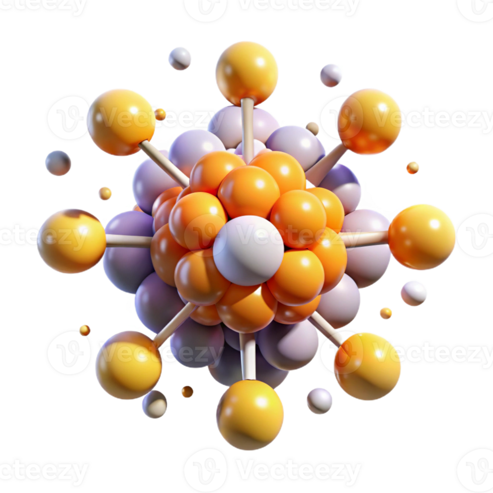 impressive classic A dynamic composition of colliding atoms, emitting bursts of energy, in a scientific, abstract style high resolution png
