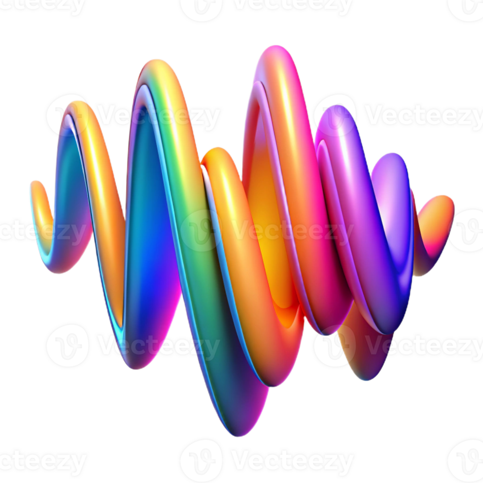 serene minimalist An abstract representation of sound waves using vibrant colors and dynamic lines, illuminated by a pulsating, rhythmic light, in a synesthesia style premium png
