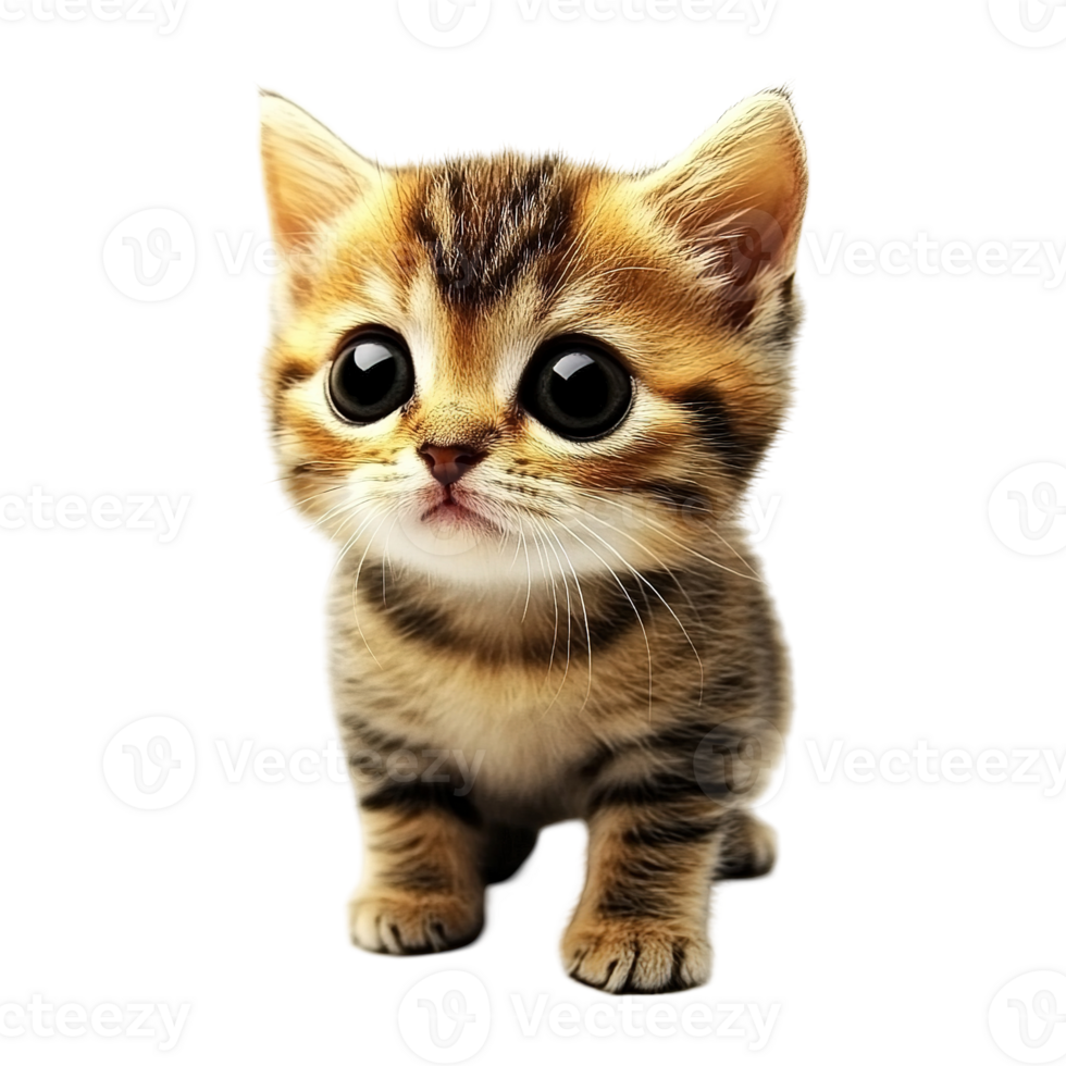 A very cute kitten with large eyes is looking towards the viewer png