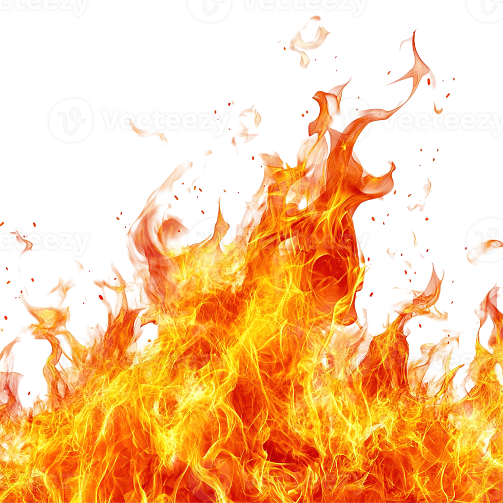 An intense and dynamic display of vibrant flames and heat png