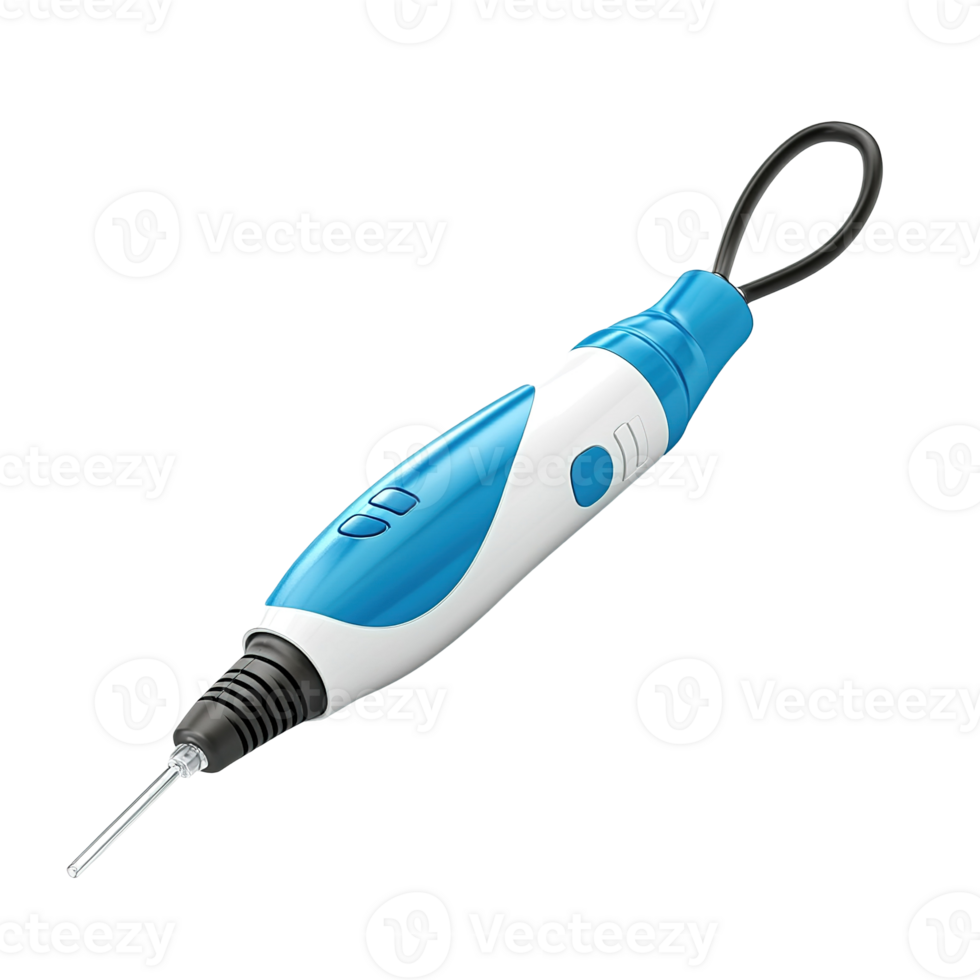 A handheld electronic tool with buttons and a long nozzle png