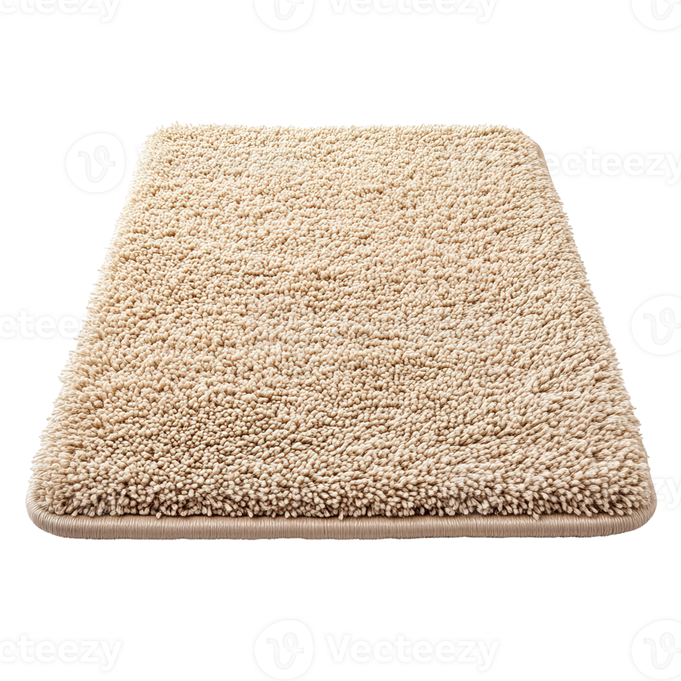 A rectangular beige rug features soft textures and light coloring png