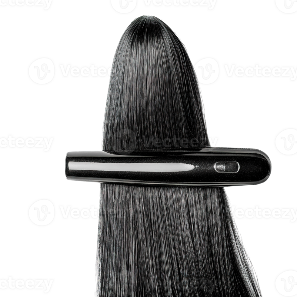 A close up view of a makeup brush with bristles png