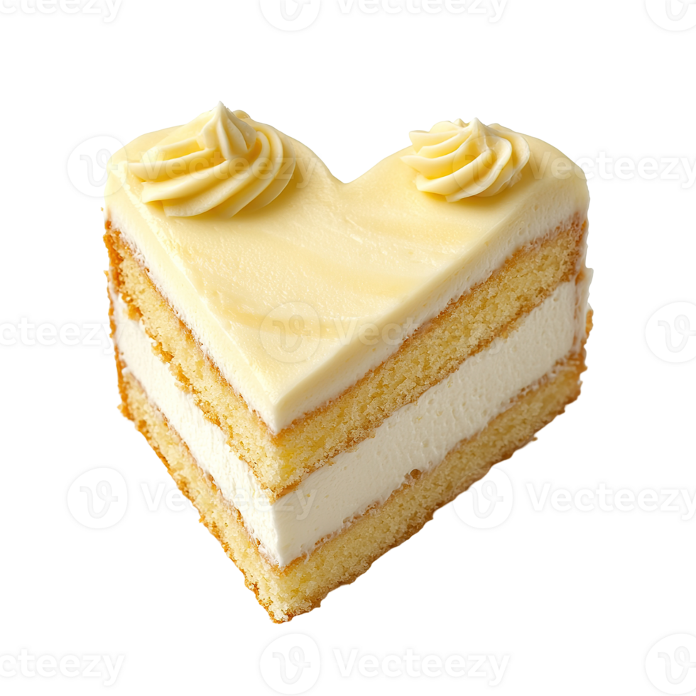 A delicious heart shaped cake with creamy layers and frosting swirls png