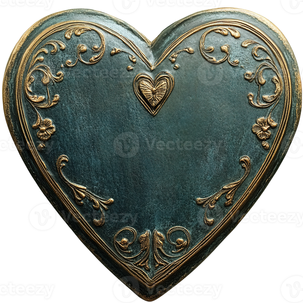 A decorative heart shaped object with ornate details and embellishments png