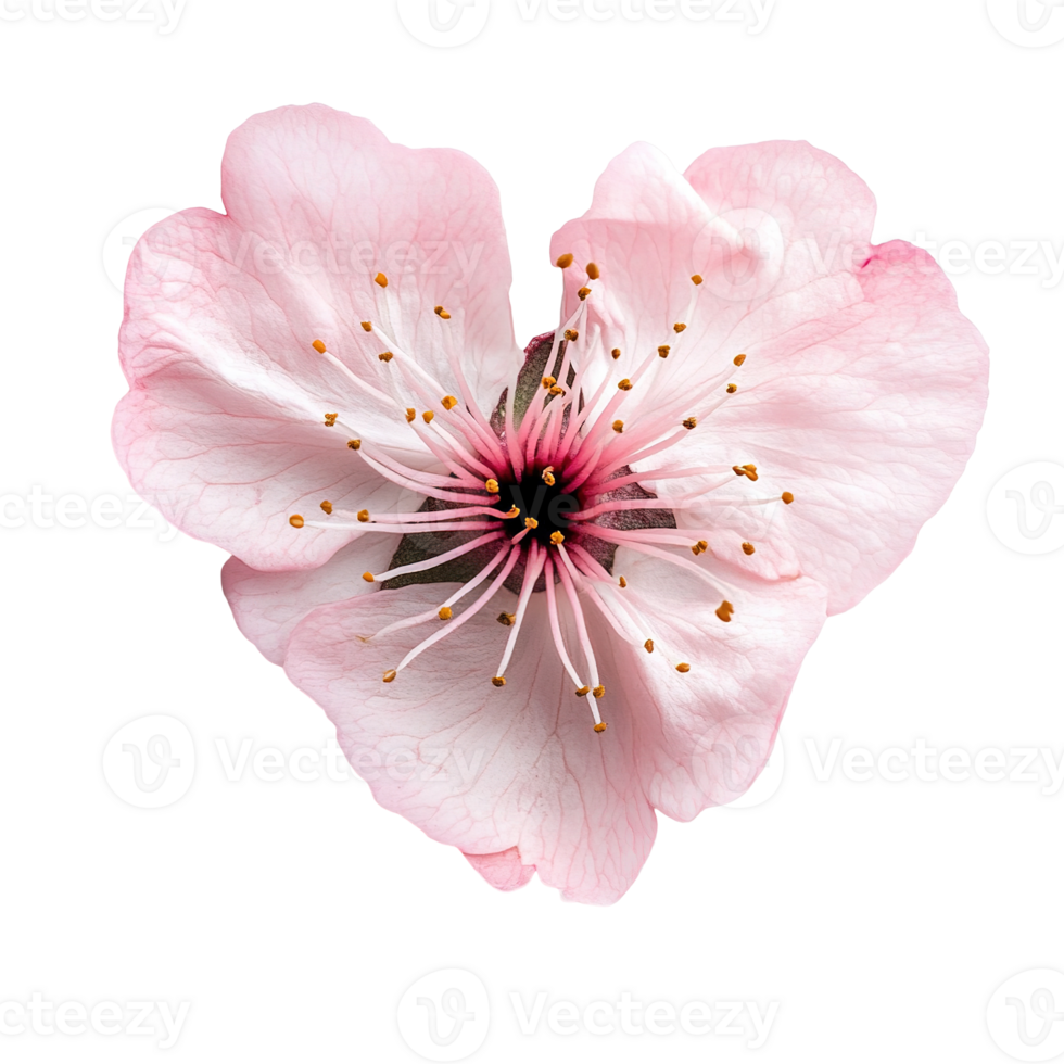 A close up photo of a delicate pink flower png
