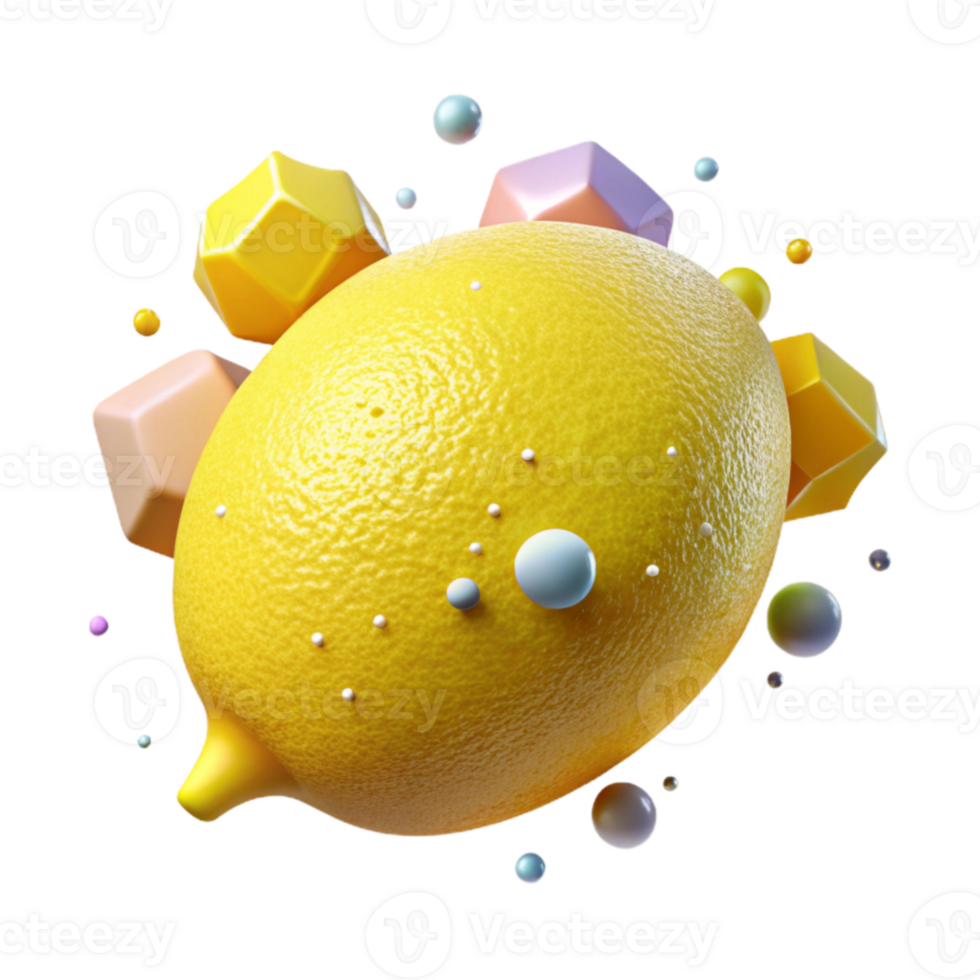 dramatic rustic Yellow Lemon Isolated with Transparent Background professional png