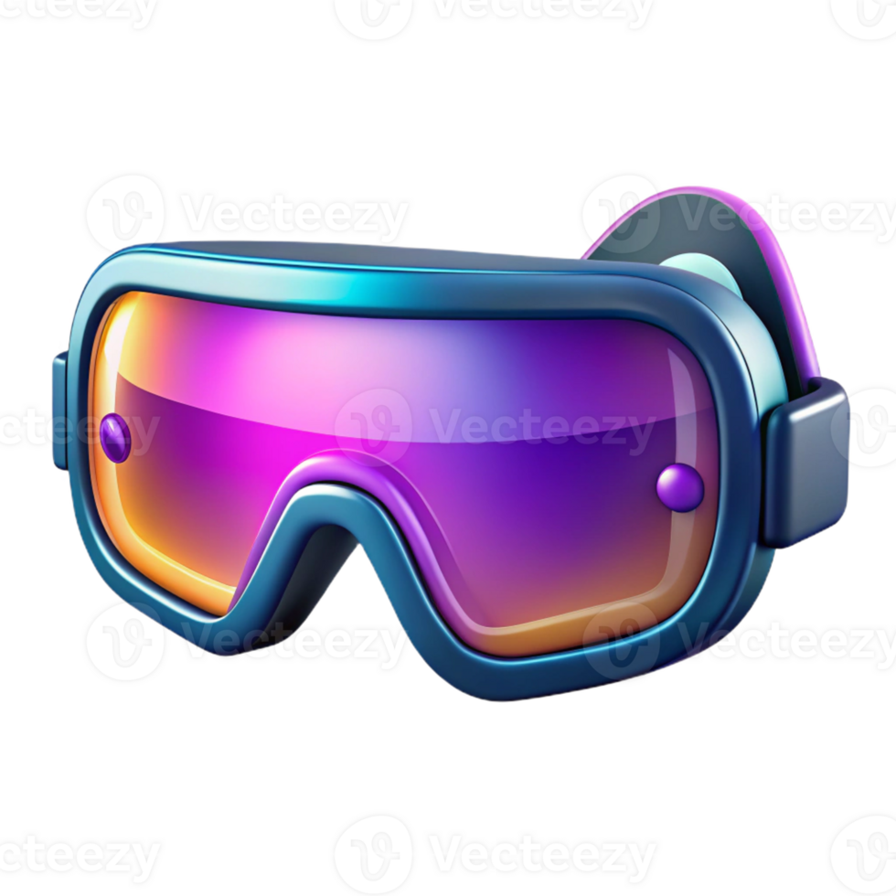 beautiful modern A pair of augmented reality glasses displaying a vibrant heads-up display, reflecting the user's eye, in a cyberpunk style authentic png