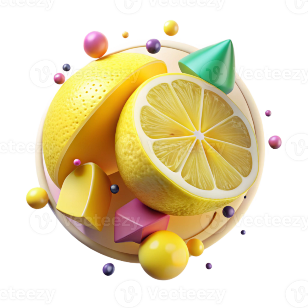 vibrant rustic Yellow Lemon Slice Cutout exclusive png