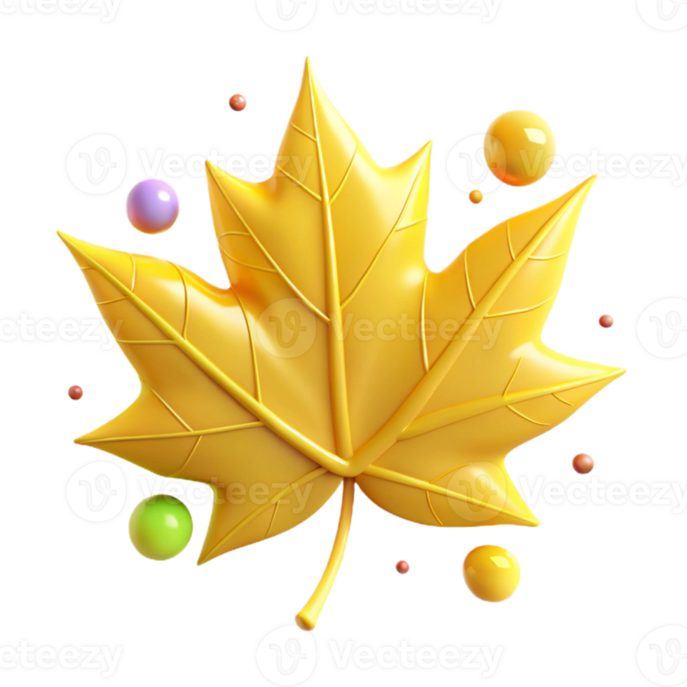 stunning traditional Yellow Maple Leaf with Texture Cutout Isolated png