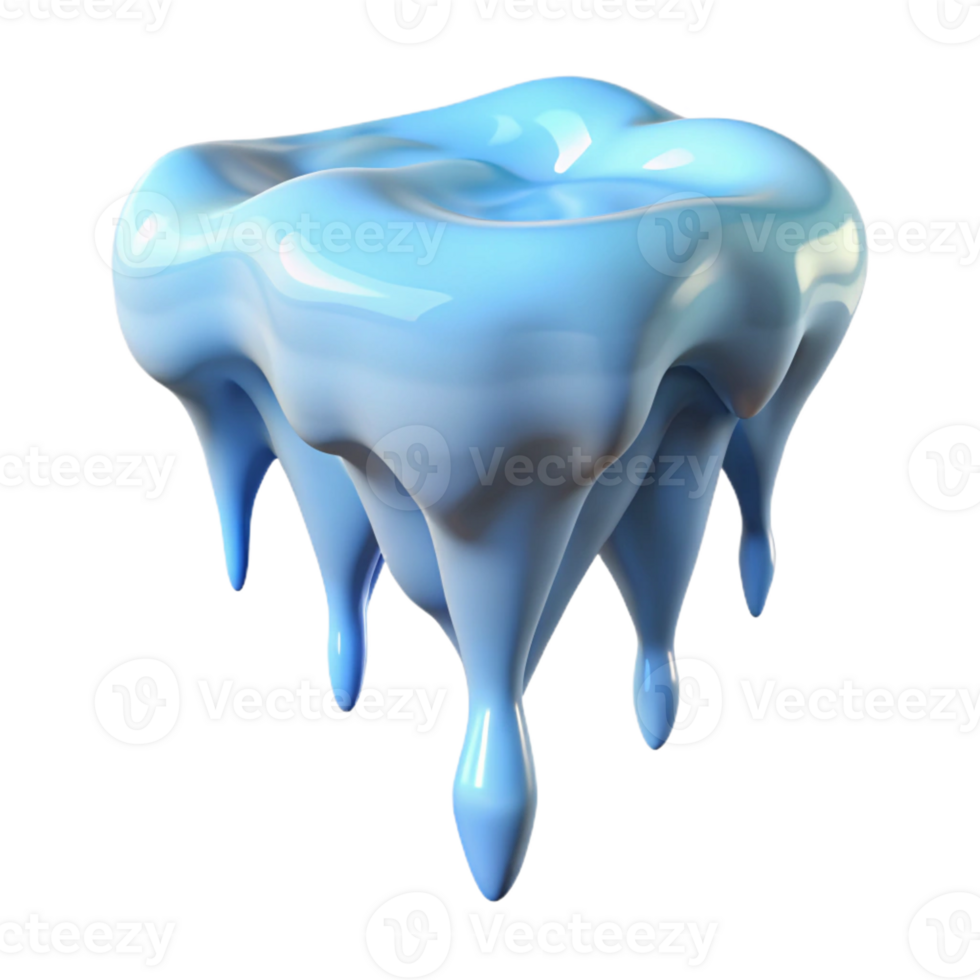 stunning creative A melting icicle, dripping water, close-up, realistic style, cool lighting professional png