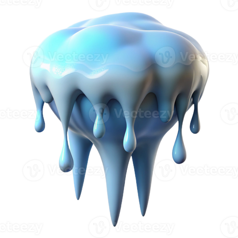 beautiful abstract A melting icicle, dripping water, close-up, realistic style, cool lighting premium png