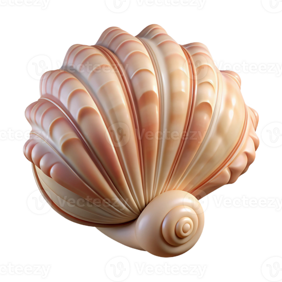 stunning minimalist A seashell on a beach, intricate patterns, soft natural lighting exclusive png