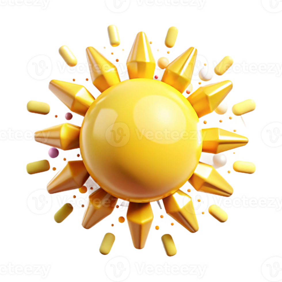 magnificent creative Yellow Sun Rays Cutout high quality png